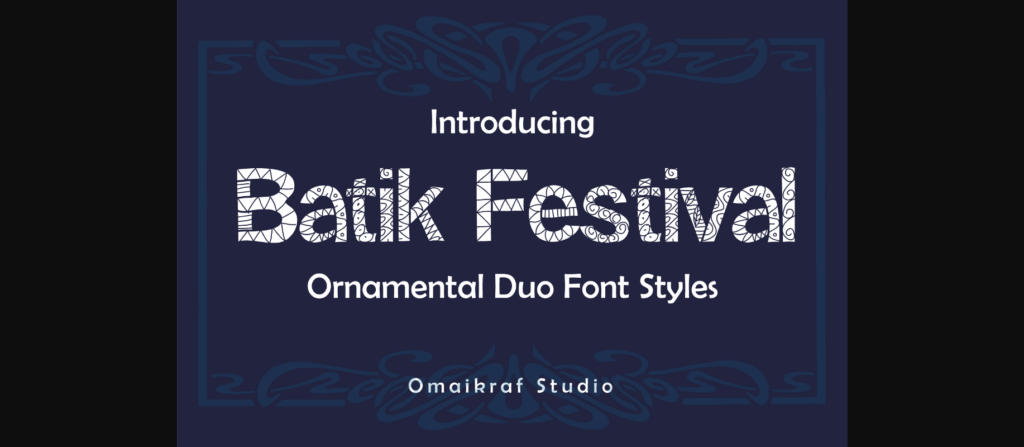Batik Festival Font Poster 3