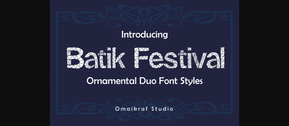 Batik Festival Font Poster 3