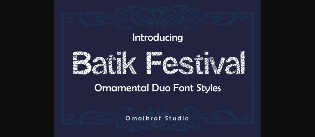 Batik Festival Font Poster 1