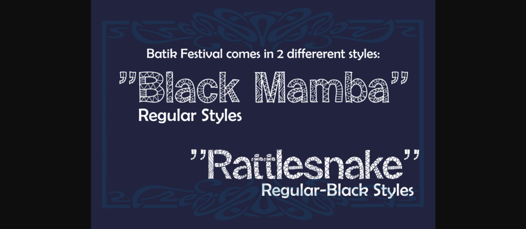 Batik Festival Font Poster 4