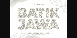 Batik Jawa Font Poster 1
