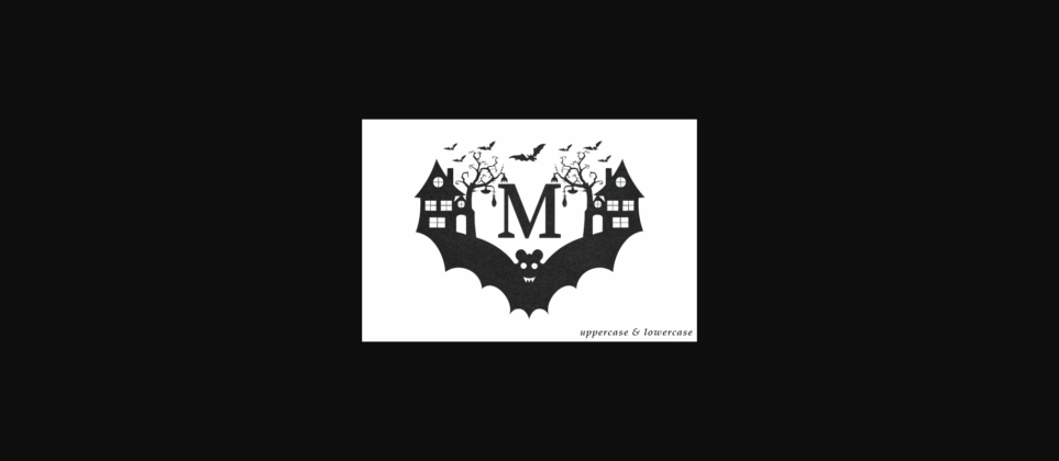 Bats Monogram Font Poster 4