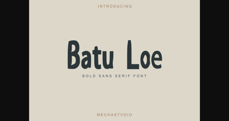 Batu Loe Font Poster 3