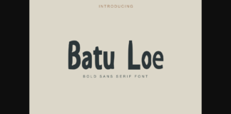 Batu Loe Font Poster 1