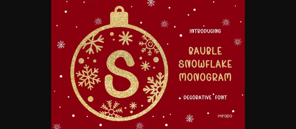 Bauble Snowflake Font Poster 3