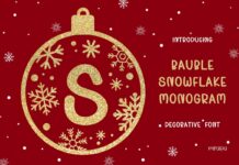 Bauble Snowflake Font Poster 1