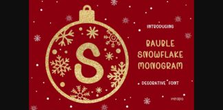 Bauble Snowflake Font Poster 1