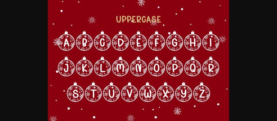 Bauble Snowflake Font Poster 5