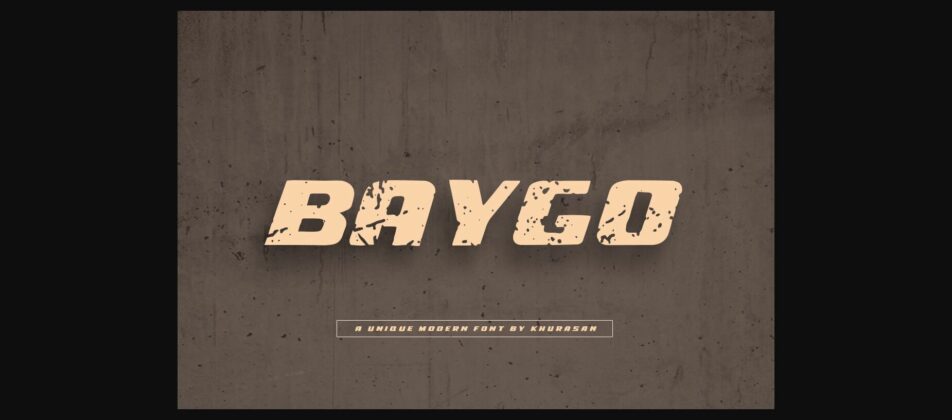 Baygo Font Poster 3