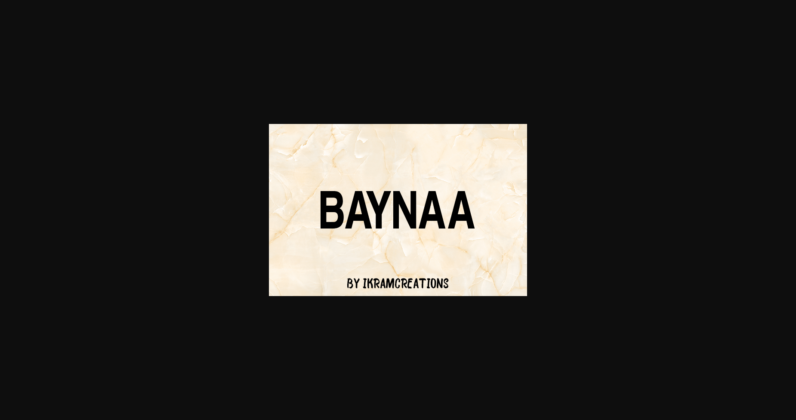 Baynaa Font Poster 4