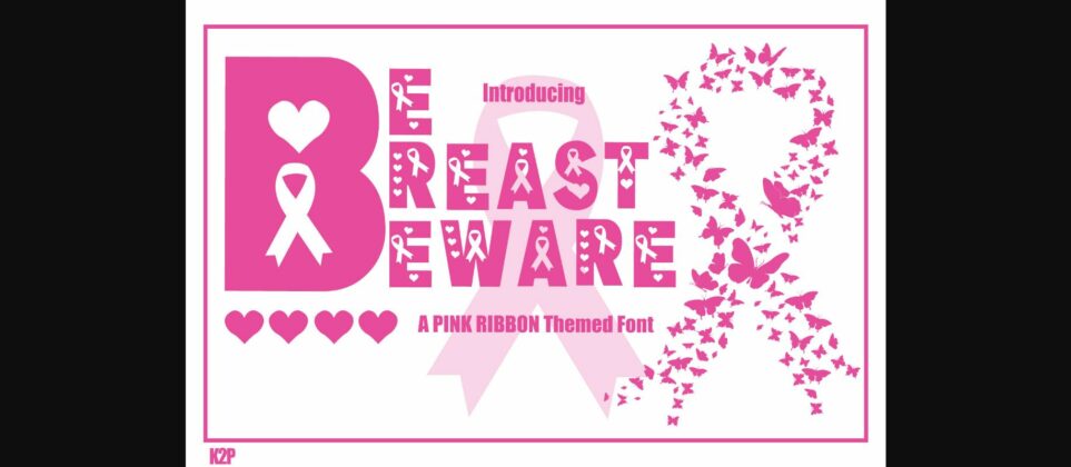 Be Breast Beware Font Poster 3