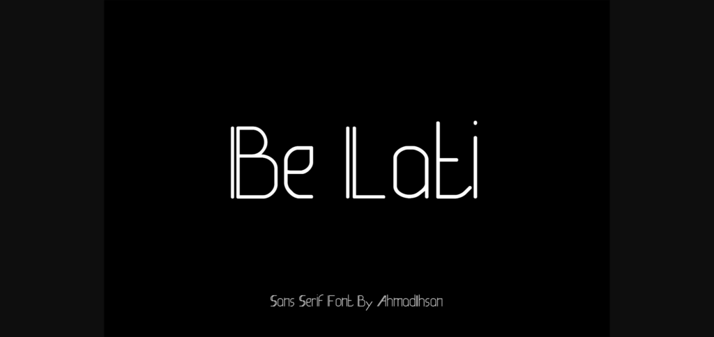 Be Lati Font Poster 3