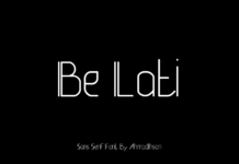 Be Lati Font Poster 1