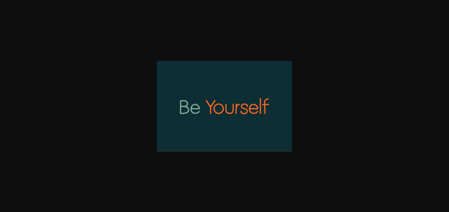 Be Yourself Font Poster 3