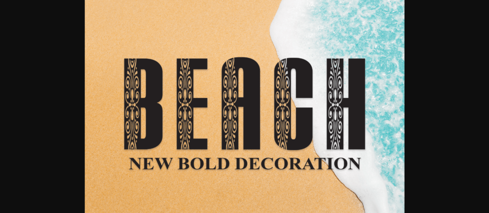 Beach Font Poster 3