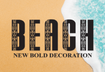 Beach Font Poster 1