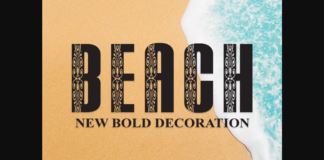 Beach Font Poster 1