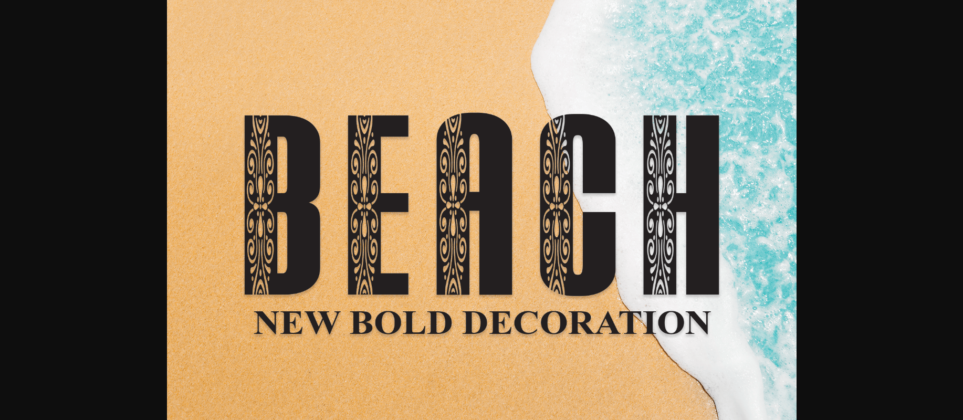 Beach Font Poster 1