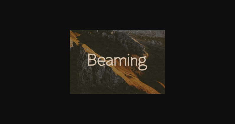 Beaming Font Poster 3