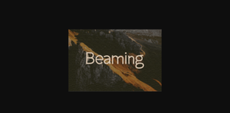 Beaming Font Poster 1