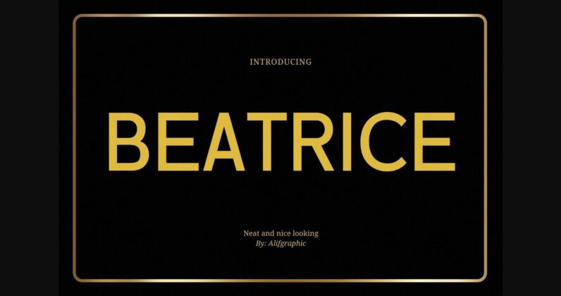 Beatrice Font Poster 3