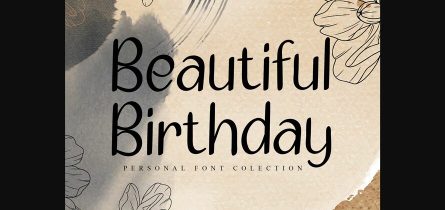 Beautiful Birthday Font Poster 3