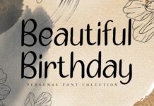 Beautiful Birthday Font Poster 1