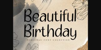 Beautiful Birthday Font Poster 1