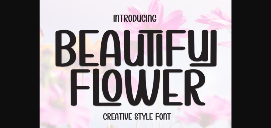 Beautiful Flower Font Poster 3