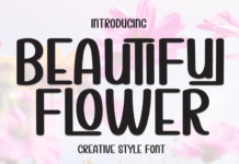 Beautiful Flower Font Poster 1