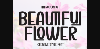 Beautiful Flower Font Poster 1