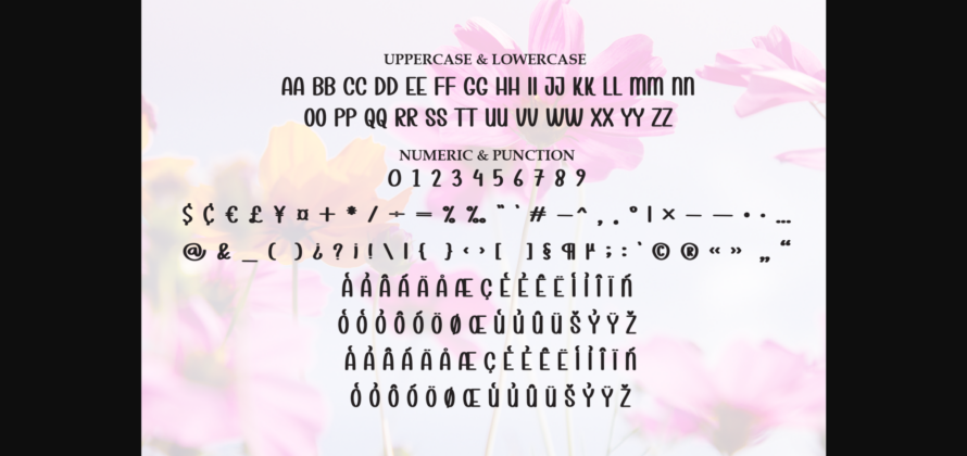 Beautiful Flower Font Poster 9