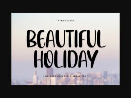 Beautiful Holiday Font Poster 1
