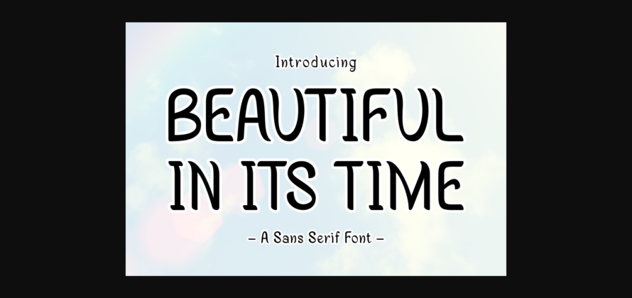Beautiful in Its Time Font Poster 3