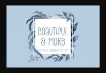 Beautiful & More Font Poster 1