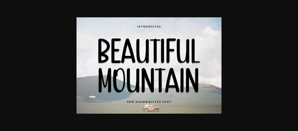 Beautiful Mountain Font Poster 3