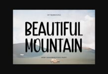 Beautiful Mountain Font Poster 1