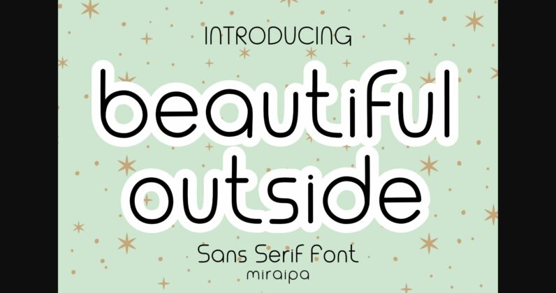 Beautiful Outside Font Poster 3