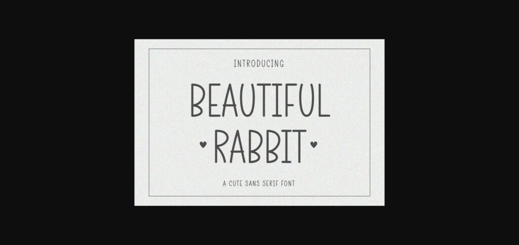 Beautiful Rabbit Font Poster 3