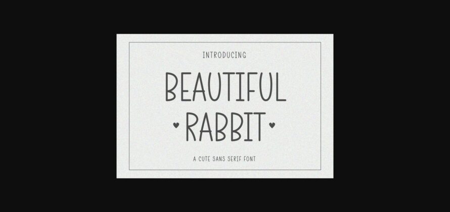Beautiful Rabbit Font Poster 3
