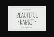 Beautiful Rabbit Font Poster 1