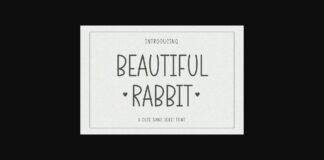 Beautiful Rabbit Font Poster 1