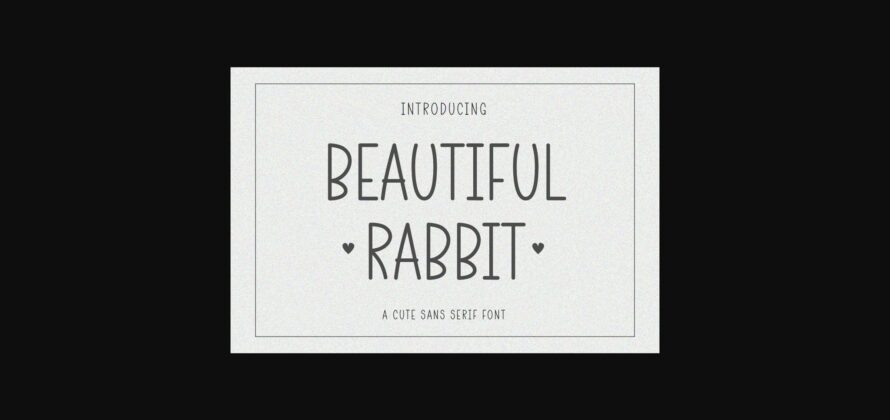 Beautiful Rabbit Font Poster 1