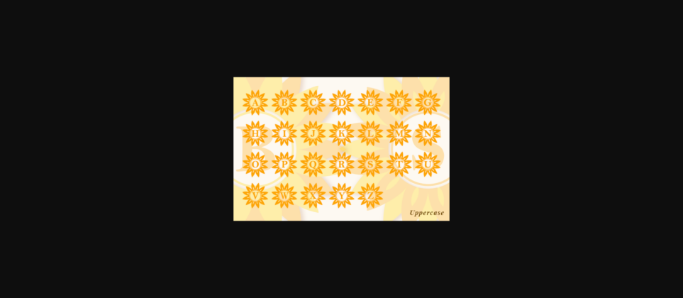 Beautiful Sunflower Font Poster 7