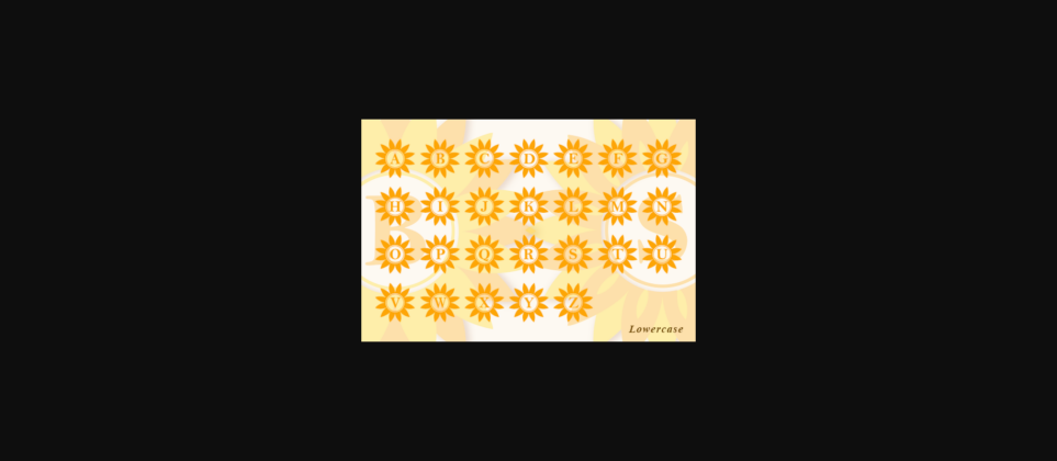 Beautiful Sunflower Font Poster 8