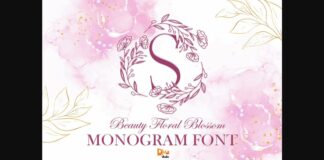 Beauty Floral Blossom Monogram Font Poster 1