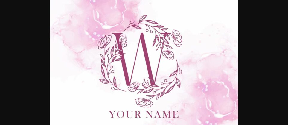 Beauty Floral Blossom Monogram Font Poster 2