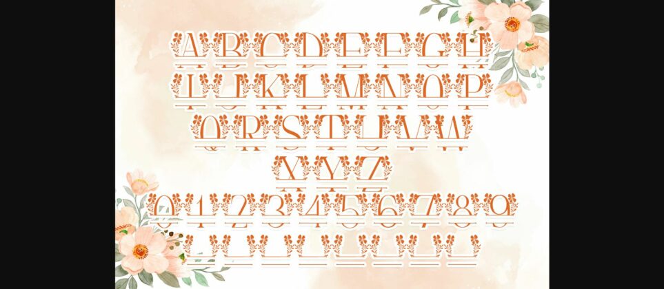 Beauty Floral Line Font Poster 6