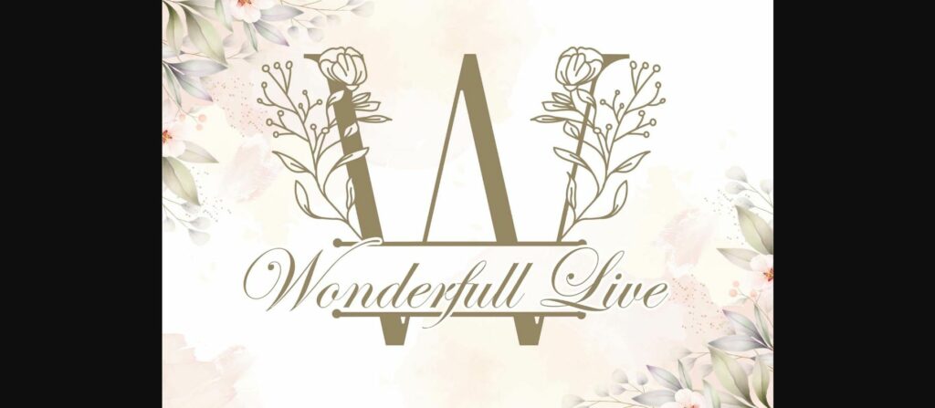 Beauty Floral Line Monogram Font Poster 2