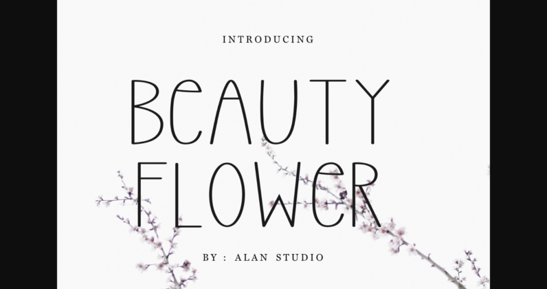 Beauty Flower Font Poster 3